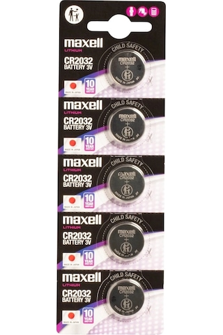 Maxell Cr2032 3v Lityum BApple Uyumlu iOS Baskül Terazi Pili 5 Li Kartela 5 Adet