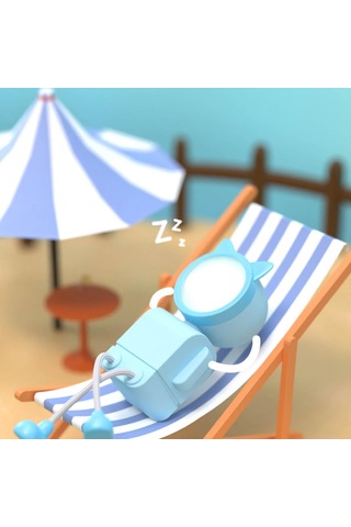 Işık, Başucu Lambası, Yumuşak, Sevimli Hayvan Gece Masası Çocuk Odası İçin Ortam Işığı, Hediye Mavi