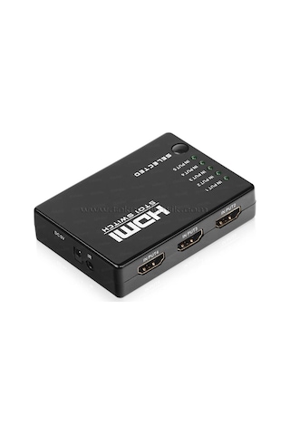 Dark Full Hd 5 Giriş 1 Çıkışlı Uzaktan Kumandalı Hdmı Switch Seç