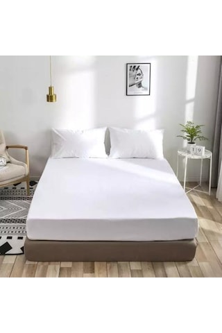 Ranforce Kumaştan Beyaz Renkli Tek Kişilik Çarşaf Takımı 120x200