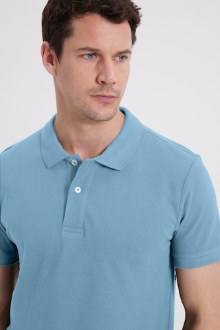 Tudors Slim Fit Dar Kesim %100 Pamuk Erkek Polo Yaka Mavi Tişört-46192 Mavi