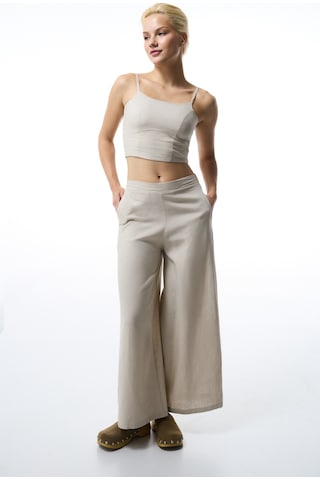Penti Taş Rengi Luna Keten Crop Top Üst