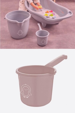 Flosoft Bebek Banyo Maşrapası, Uzun Saplı Oluklu Çok Amaçlı Maşrapa 1,5 Litre 001