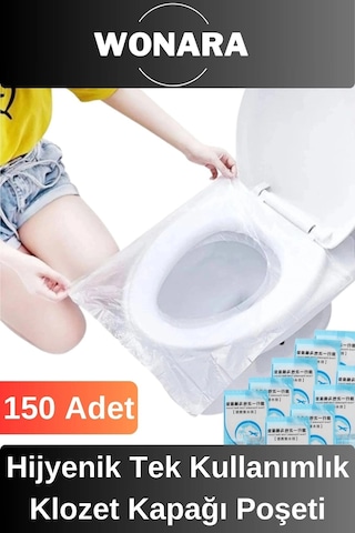 Seyahat Ve Toplu Kullanım Alanları İçin Hijyenik Tek Kullanımlık Klozet Kılıf Poşeti 150 Adet Diğer