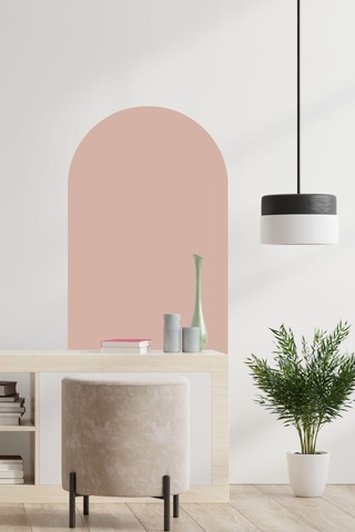 MSticker Bohem Tarzı Oval Pembe Duvar Dekorasyon Sticker 60x100 Cm