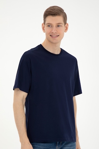 U.S. Polo Assn. Erkek Comfort Fit Bisiklet Yaka Lacivert Tişört 50287046-VR033