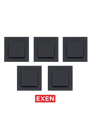 Exen Füme Anahtar Mekanizma+ Çerçeve 5adet ANAHTAR