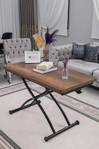 Juppo Üst Tabla Mdfbarok Ceviz Oval Köşe Alt Siyah Dışa Kıvrım