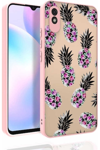 Xiaomi Redmi 9a Kılıf Desenli Kamera Korumalı Parlak Zore Nora Kapak NO1