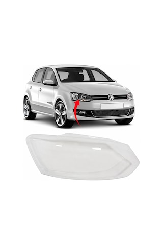 6r1941008x Volkswagen Polo 2012-2018 Sağ Ön Far Camı Yolcu Tarafı