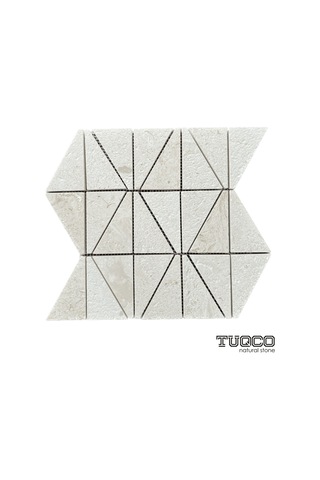 Tuqco Doğaltaş Piramit Mayra Fırçalı Mermer Mozaik