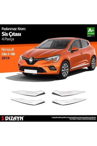 S-Dizayn Renault Clio 5 Krom Sis Çıtası 4 Prç. 2019 ve Üzeri