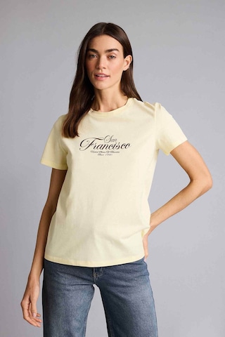 Defacto Baskılı Sarı Kadın T-shirt H2138ax/yl149