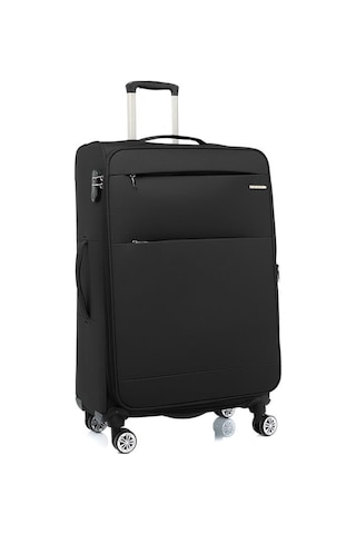 Louisiana Polo Büyük Boy Lüx Kumaş Valiz Siyah 2082 Siyah