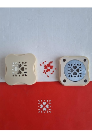 Mıknatıslı Her Yöne Delebilen Şekilli Delgeç Kalp Sacaklı 4 Cm Kesen Etkinlik Punçı Çok Renkli