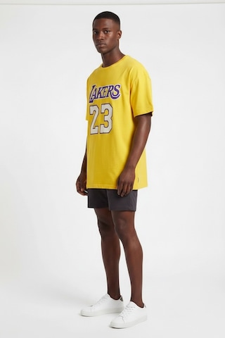 Usa Basketball Lakers 23 Sarı Oversize Erkek T-shirt 141947