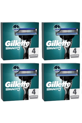Gillette Mach3 Yedek Başlık 4 X 4'lü