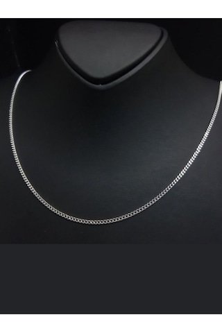 Unisex Gurmet Zincir Kolye 925 Ayar Gümüş 60 Cm