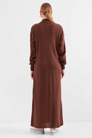 Gabria Fitilli Triko Elbise Kahverengi