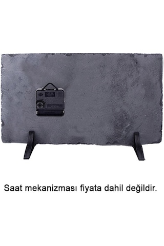 Kişiye Özel Fotoğraflı Doğal Taş Masa Saati 25x38 Cm Aile Temalı Dekoratif Saat Çok Renkli