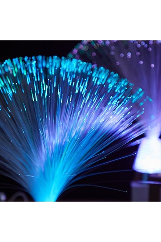 Yaozixa Renkli Fakatlı Fiber Optik Lambası - Yıldız Gibi Parıltı, Ev İçin Sıcak Atmosfer, Pırlanta Tabanlı Pilli Tip Pil Dahil Değil Diğer