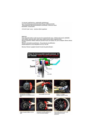 Alfa Romeo 145 Uyumlu Brembo Kırmızı Kaliper Kapağı 4 Parça Ön Arka Set