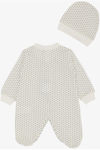 Breeze Kız Bebek Patikli Tulum Minik Kalp Desenli 0-6 Ay, Beyaz-beyaz Beyaz