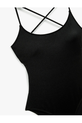 Koton Astarlı Çapraz Askılı Yüzücü Mayo Siyah 5sak20121mm Siyah