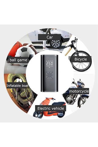 Ga97 6000mah Taşınabilir Elektrikli Hava Pompası 150psi Lastik, Bot, Top Şişirme Oto Hava Kompresörü 01