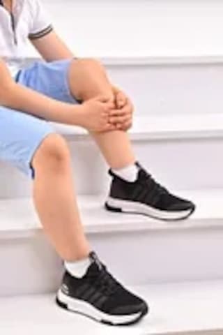 Unisex Çocuk Spor Ayakkabı SİYAH-BEYAZ