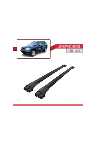 Jeep Grand Cherokee 1999-2005 Arası İle Uyumlu Ace-1 Ara Atkı Tavan Barı Siyah
