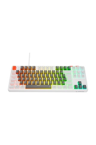 Rampage Yoru Tkl Gri/beyaz Rgb Red Swich Q Mekanik Oyuncu Klavyesi