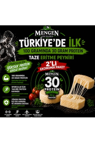 Mengen Çiftliği Birinci Süt Yüksek Proteinli Taze Eritme Peyniri 200 G 2 Li Ekonomik Paket