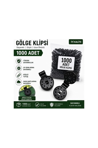 1000 Adet Gölge Filesi Klipsi Sera Filesi Sabitleme Örtü Sabitleyici Bağlantı Elemanı