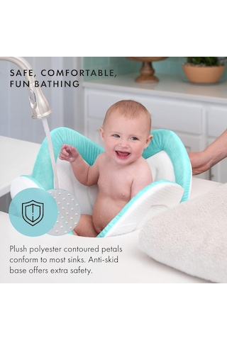 Lotus Banyo Pedi - Pelüş Minky Bebek Lavabosu Küvet Yastığı - Yenidoğanlar İçin Orijinal Yıkamaya Dayanıklı
