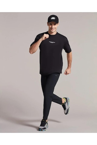 Skechers M Graphic Tee Reflect Logo Oversize T-Shirt Erkek Siyah Tshirt S231094-001
