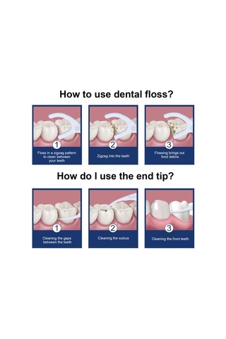Samdoo 6 Adet Portatif Mentol Aromalı Diş İpi, 50m/adet Beyaz Paket