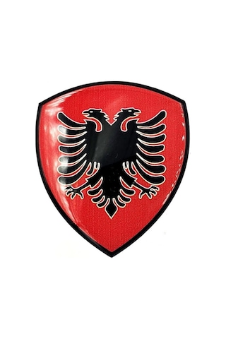 Damla Sticker Arnavutluk Bayrağı Arma Sticker Damla 1 Adet