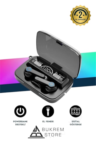 Bukrem Store BUK-M19 Bluetooth 5.3 Kulak İçi Kulaklık