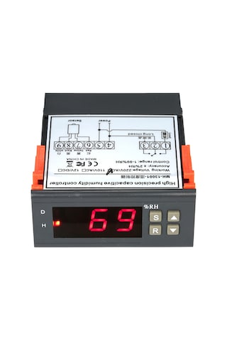 10a 220v Mini Dijital Hava Nem Kontrol Kontrol Cihazı Ölçüm Aralığı %1 %99 Sensörlü