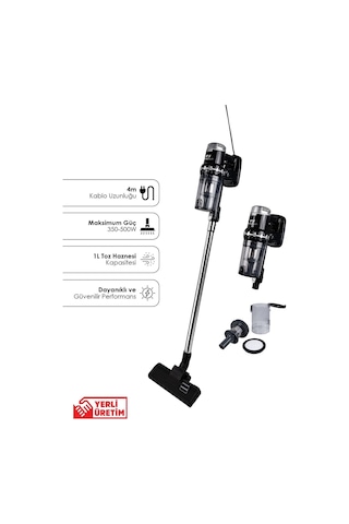 Pirantech CB-107C Çok Fonksiyonlu Buharlı Temizlik Makinası + EK200 Torbasız Kablolu Dikey Süpürge