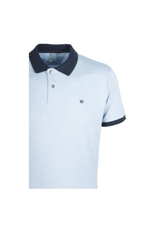 Erkek Mavi Slim Fit Polo Yaka %100 Pamuk T-shirt Jeans 1136-mavi Mavi