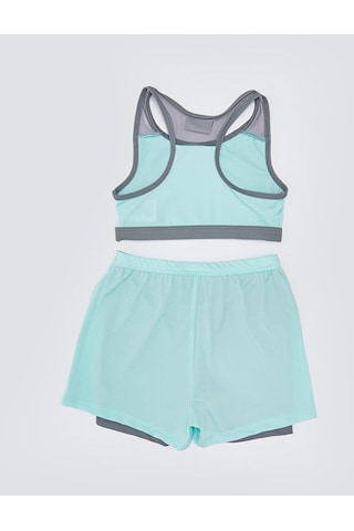 Deep Beach Şort Ve Taytlı Kız Çocuk Bikini Takım 001