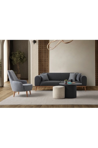 Rebull 3+3+1+1 Koltuk Takımı Antrasit