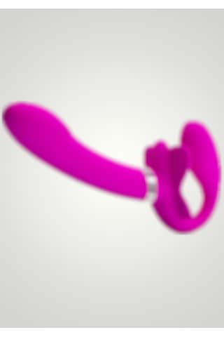 xShopum Usb Şarjlı Çift Taraflı Strapon Teknolojik G-spot Vajinal Vibratör