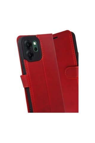 Oppo Reno 14f Trend S Plus Kapaklı Kılıf - Kırmızı