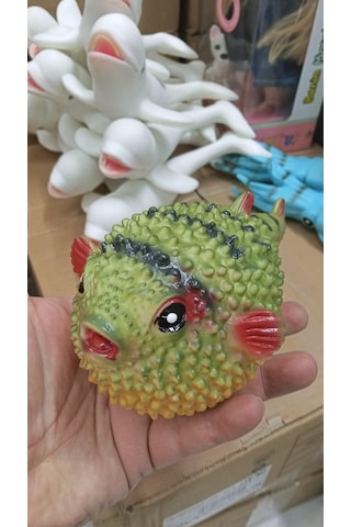 Plastik Oyuncak Büyük Boy Balık Balon Balığı Pufferfish 15 Cm