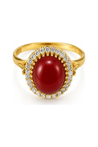 Yazıcılar 14 Ayar Altın Ruby Queen Zarif Yüzük 3,49 Gr 898
