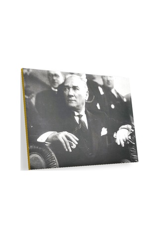 Cakasepetim Cumhuriyet Bayaramı Töreninde Atatürk Görseli Ahşap Mdf Tablo