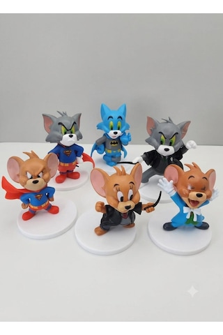 Tom Ve Jerry Kahraman Kostümlü Figür 6'lı